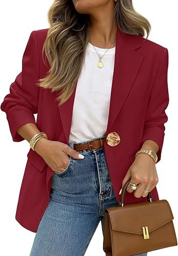 MEROKEETY Blazers for Women 2026 Long Sleeve Open Front Suit Jacket Business Casual Work Office Blazer