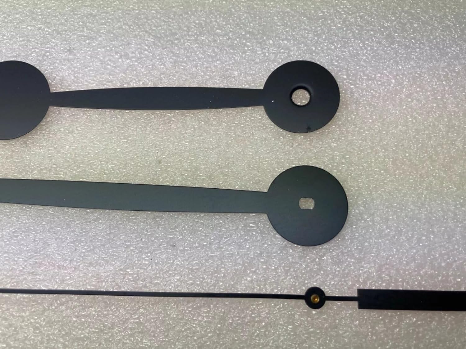 Clock Hands Set, Black Spade Design, 16-18 Inch Dial with Second Hand