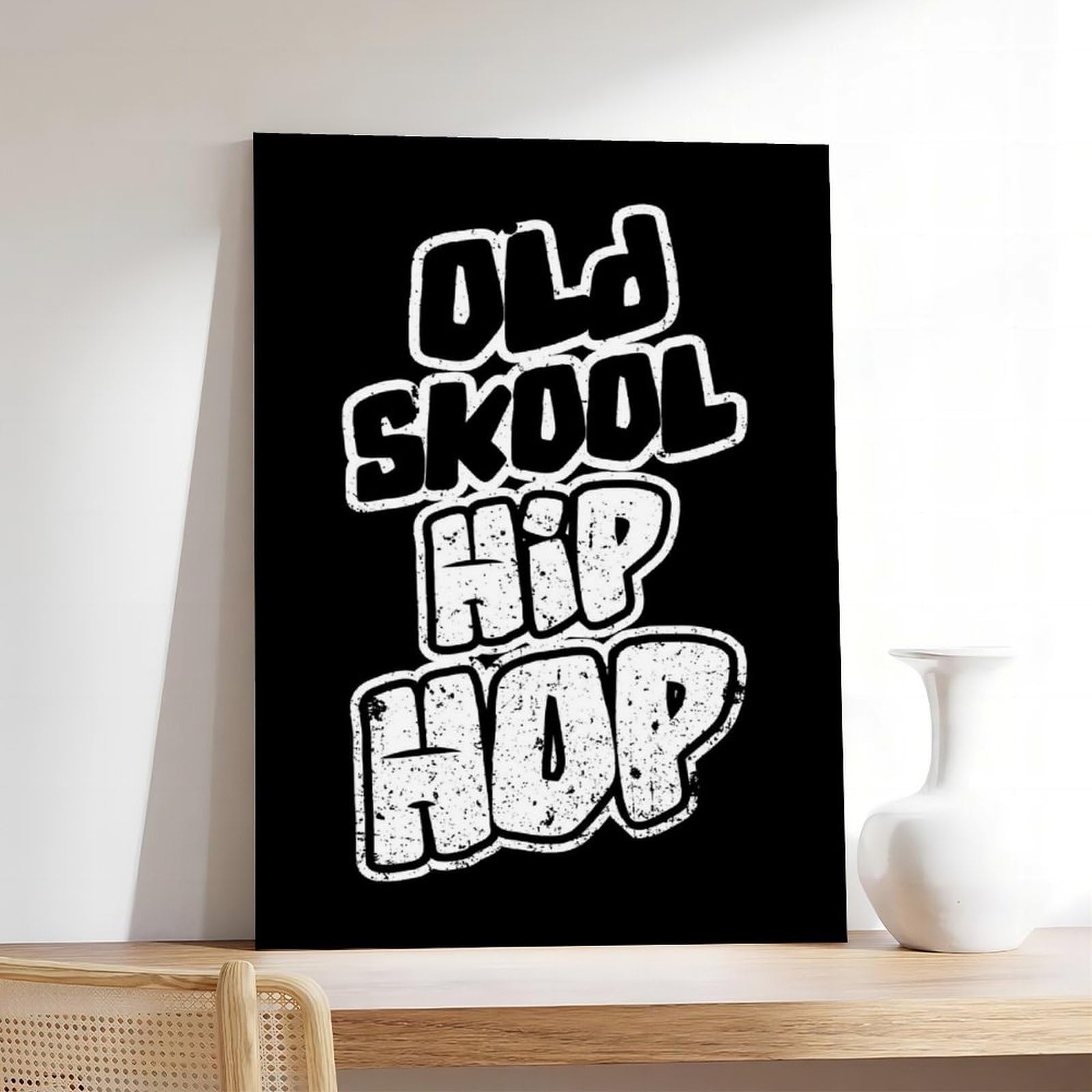 Poster retrò Old School Hip Hop 3 poster su tela decorazione artistica da parete stampa dipinti per soggiorno camera da letto decorazione telaio: 61 cm L x 91,4 cm W