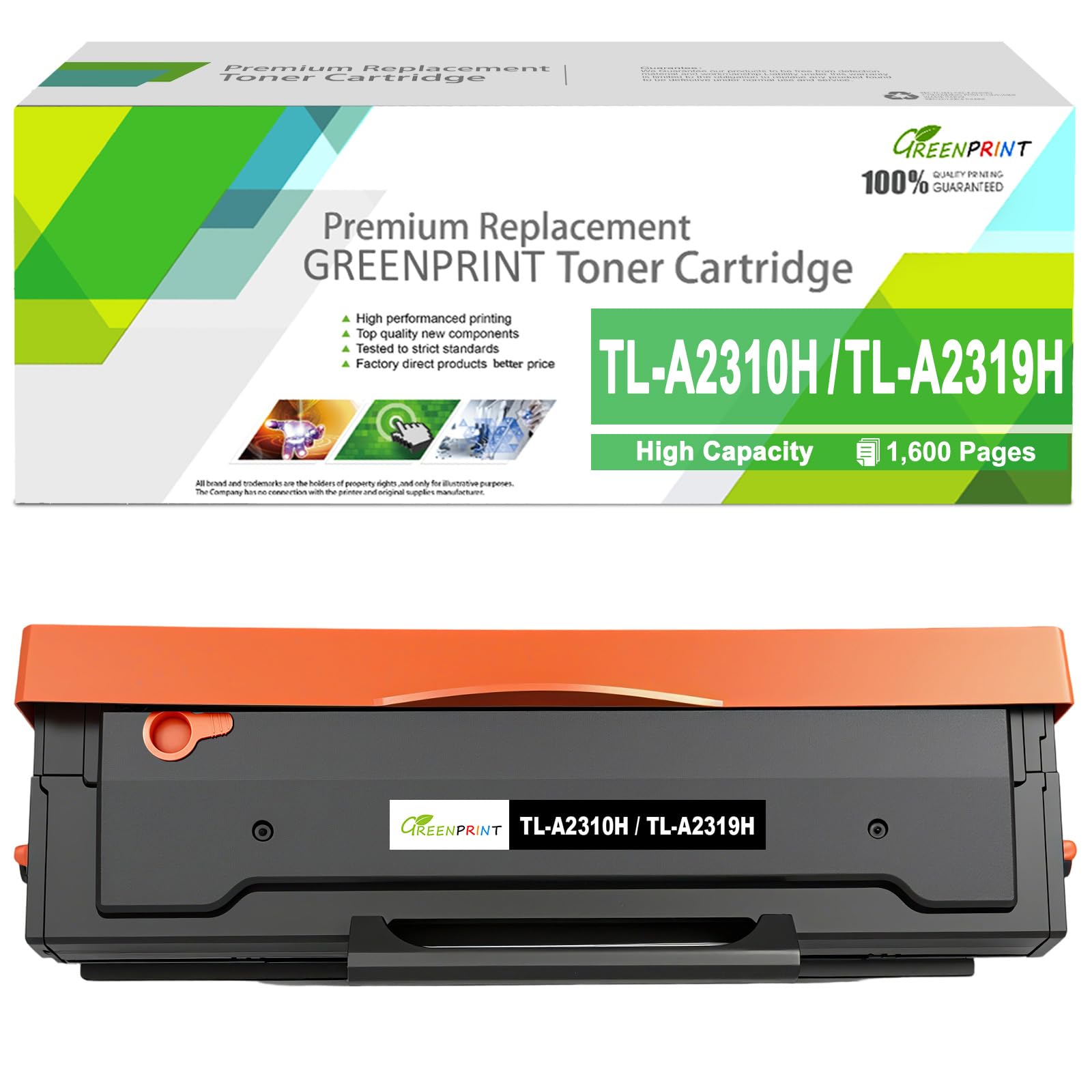 GREENPRINT TL-A2310H TLA2310H TL-A2319H TLA2319H Kompatible Toner Cartridge Hochkapazität Schwarz 1600 Seiten für BP2309W BM2309W BM2309AW BP2300W BM2300W BM2300AW Drucker