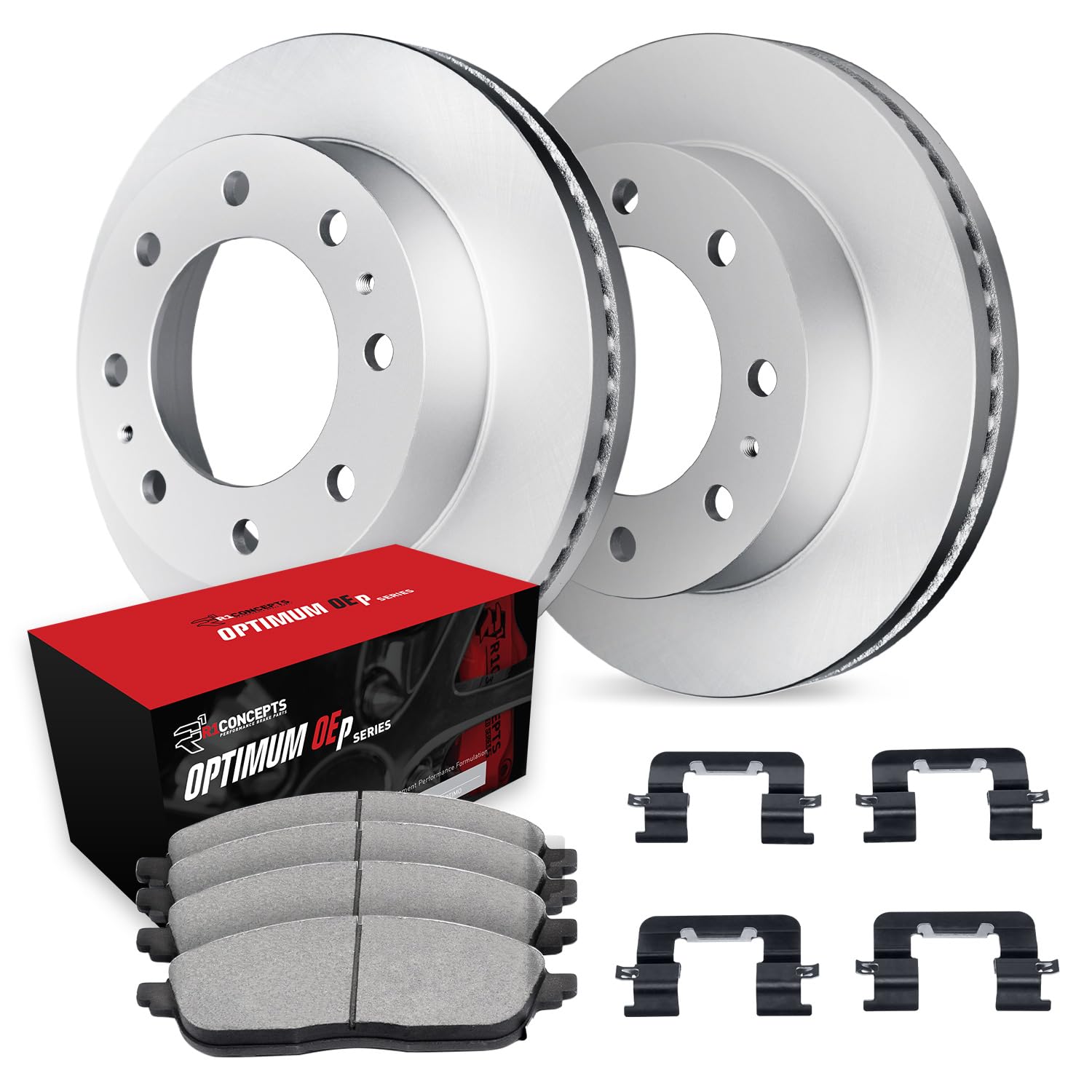R1 Concepts Rear Brake Kit Fits 2010-2012 Ford F-250, F-350