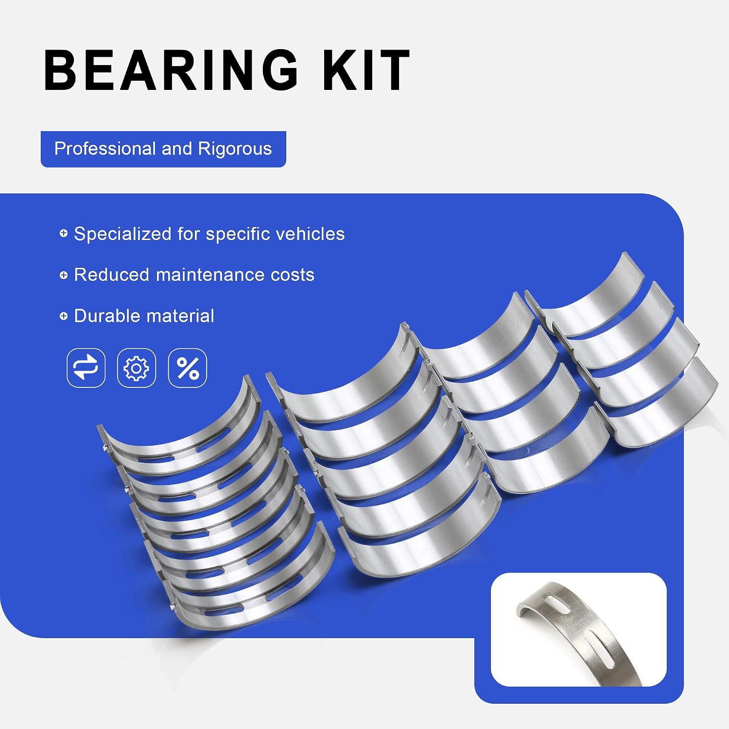 06H105701C 06H105561L Crankshaft Main & Connecting Rod Bearings Kit Compatible with VW Golf Jetta Passat Tiguan CC Beetle Audi A3 A4 Quattro A5 A6 A8 Q3 Q5 TT S3 S4 S5 S6 S8 Skoda Seat 2.0T