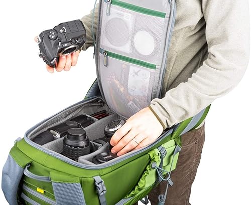 Miniatura 3 de MindShift Gear BackLight Mochila de 26 L para DSLR, de 4 a 6 lentes, flash, laptop de 15 pulgadas y tablet de tamaño completo, color verde bosque