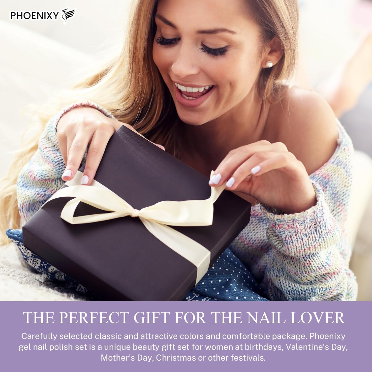 PHOENIXY 63 Pcs Gel Nail Polish Kit with U V Light and Drill, 45 Colors Gel Nail Polish with 5 Pcs Base Top Coat Manicure Starter Nail Polish Set Valentine Gifts for Women - Image 7