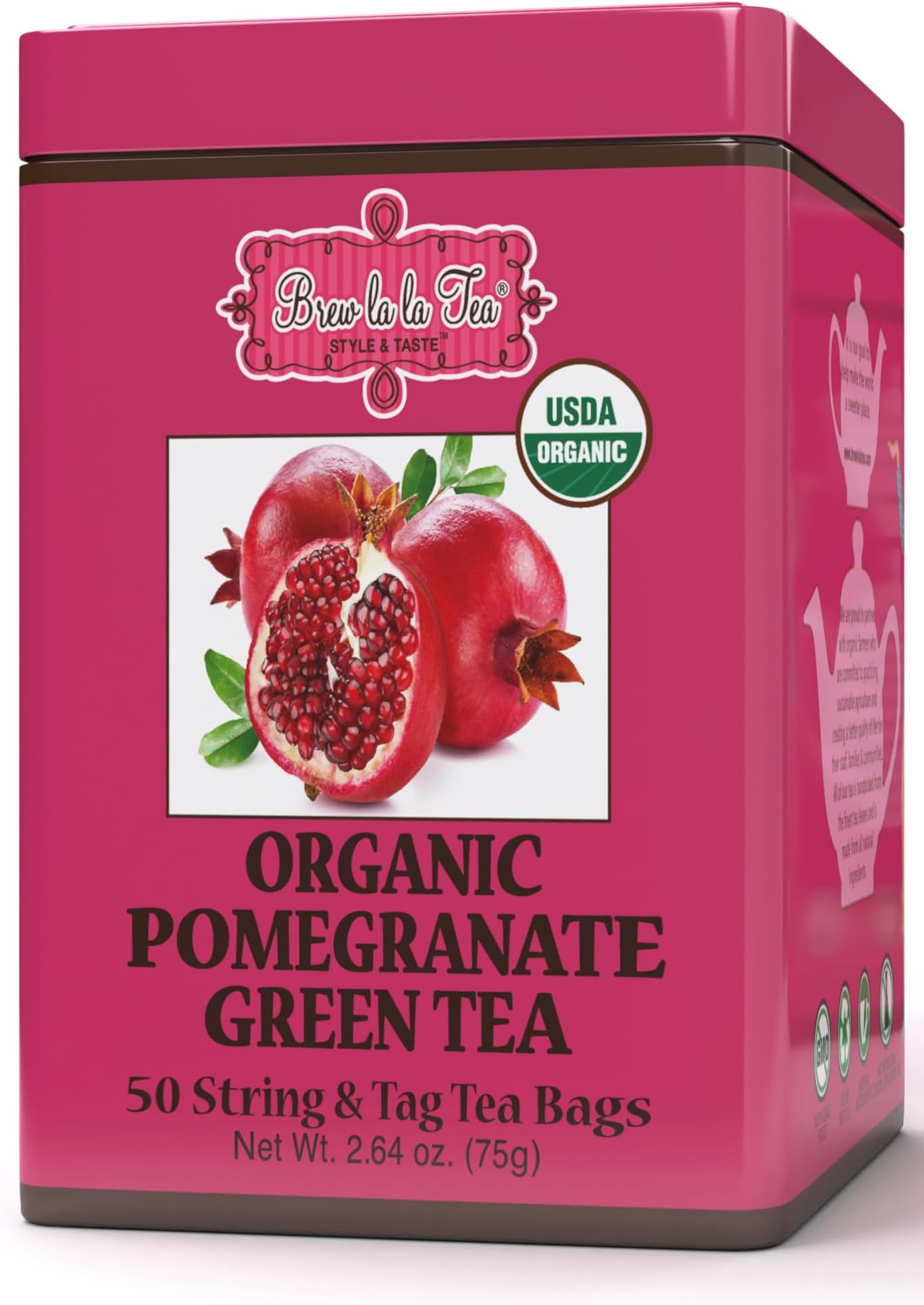 Brew La La - Organic Green Tea Pomegranate - 1 tea bag
