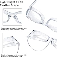 Vista 2 de Gafas de seguridad para mujeres y hombres, lente antiniebla, bloqueo de luz azul, antipolen, gafas protectoras con protectores laterales