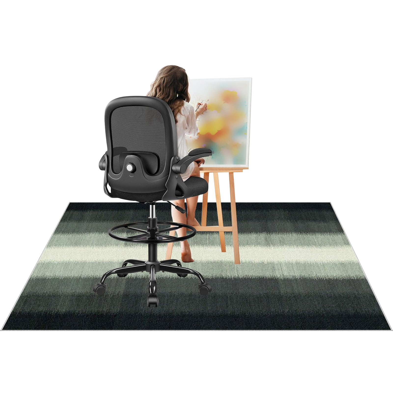 Alfombra Silla de Oficina para Suelos Duros, Alfombra Gaming Suelo, Alfombrilla Protectora para Silla de Oficina, Alfombrilla de Escritorio para Parquet, Protector Suelo Silla Ruedas 90 x 140 cm