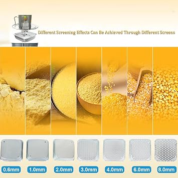 Electric Grain Feed Grinder 30L/45L, 1300W Flour Mill with 7 Sieves, Stainless Steel Blades, Easy for Corn Wheat Rice Coffee (45L)