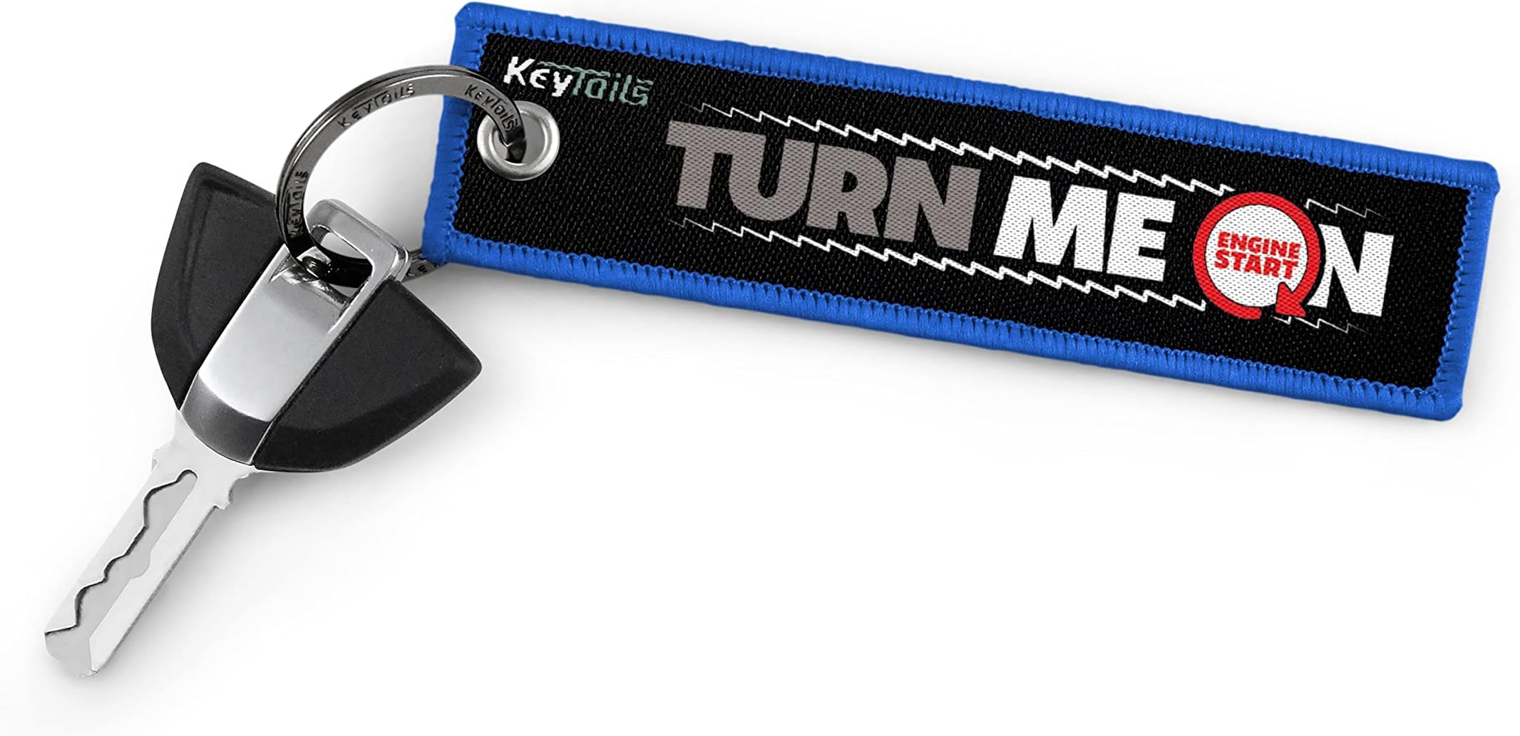 KEYTAILS Keychains, Premium Quality Key Tag for Motorcycle, Scooter, ATV, UTV [Turn Me On, Ride Me]