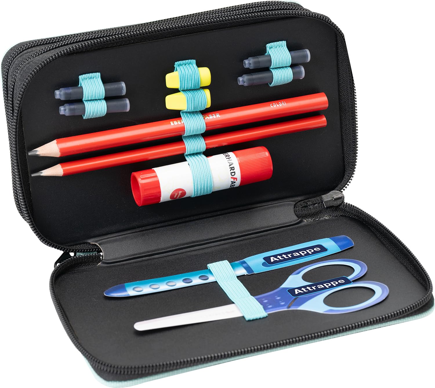 Eberhard Faber Triple Decker 577475 Pencil Case with 36 Writing Utensils Panda with 3 Zips - Image 4