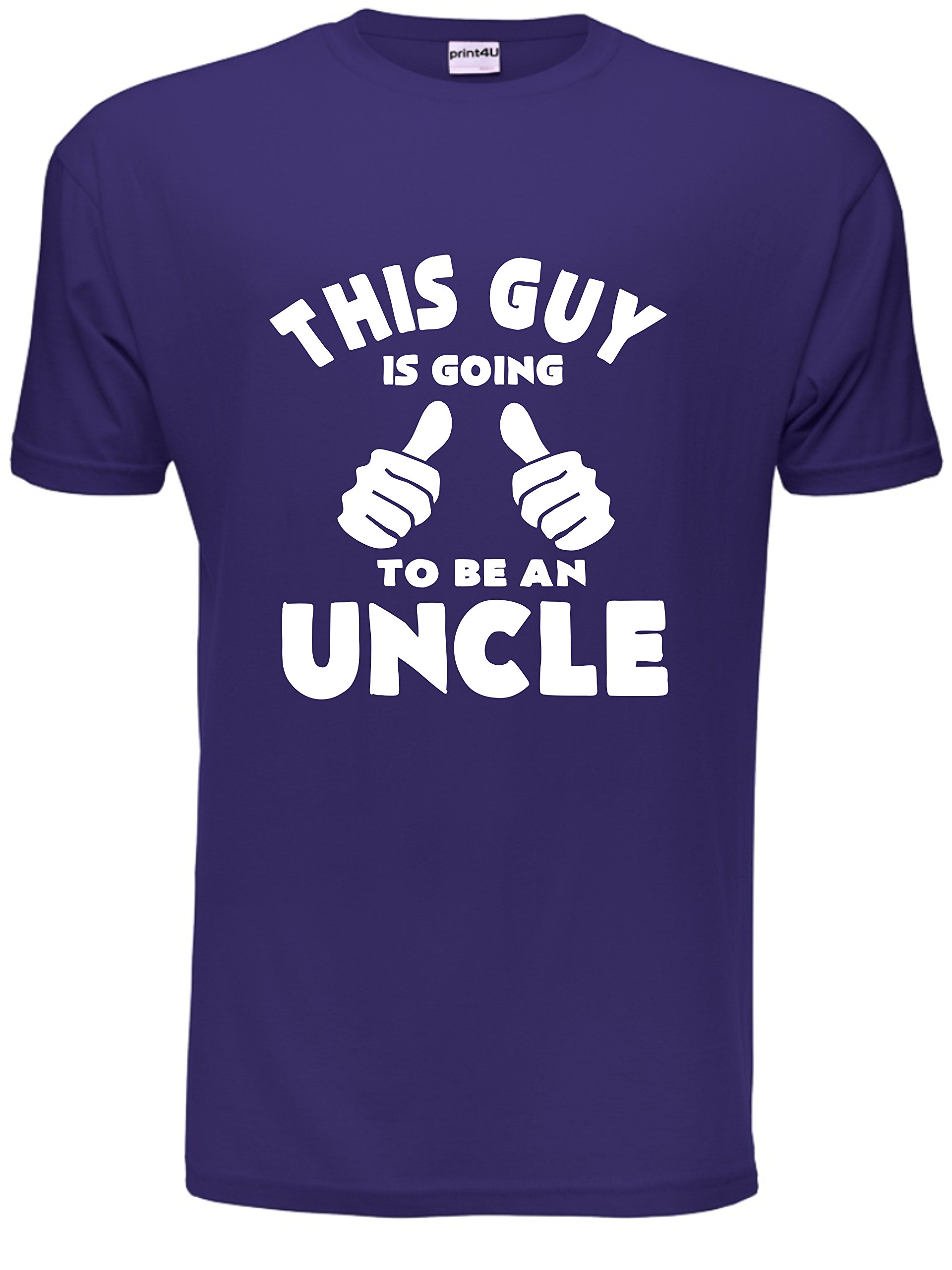 This Guy is Going to Be A Uncle Mens T-Shirt Medium Purple