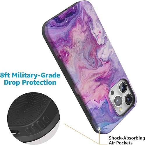 Vista 188 de Casely Funda para iPhone 15 Pro Max Jardín Secreto Flores mixtas Funda atrevida Compatible con MagSafe y botón de acción Secret Garden