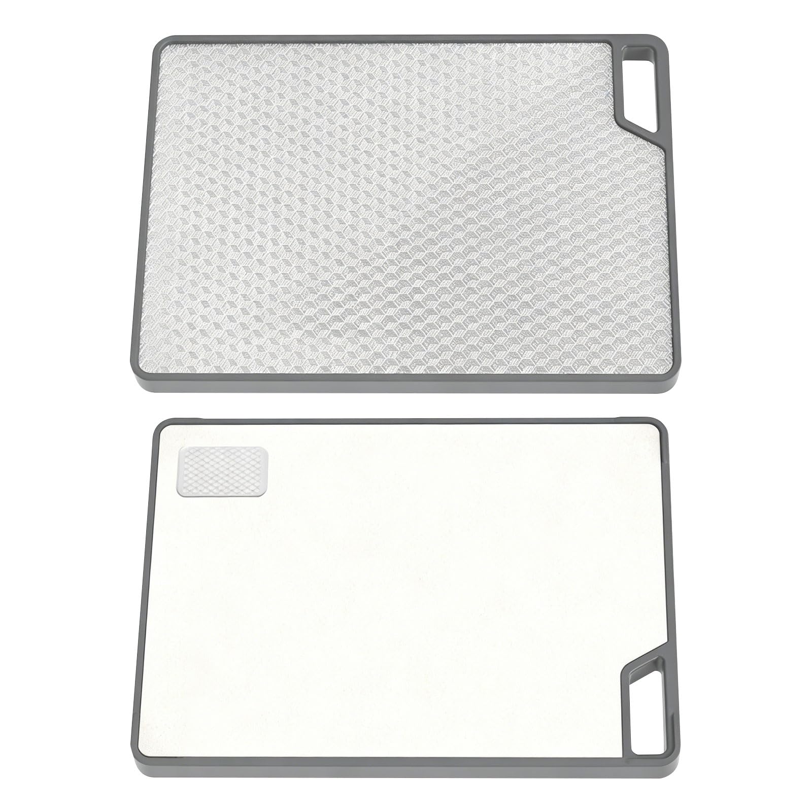 Sbshiouu Multicolor Stainless Steel Cutting Board With Wheat Fiber Surfaces Double Sided Design Chopping Board For Kitchen Hygienic Cooking Fruit And Vegetable Cutting