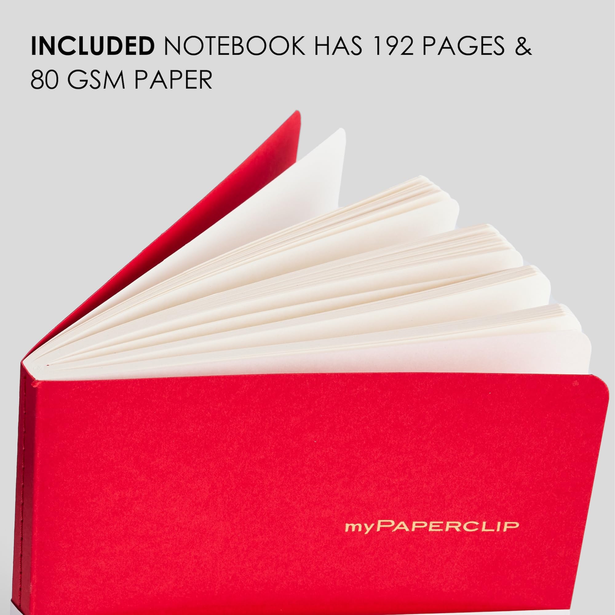 myPAPERCLIP Classic Edition - Organizer Italin in pelle vegana, adatto per notebook A5, chiusura magnetica, porta carte e tasca per memo, include taccuino A5, ricaricabile