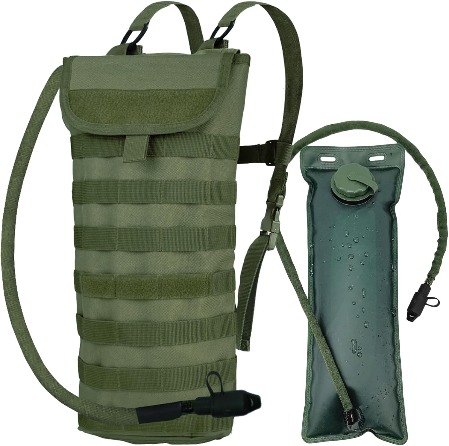 Hannibal Tactical 5L Hydration Pack, Water Backpack with 3L Water Bladder, MOLLE System for Outdoor Hiking, Biking, Running