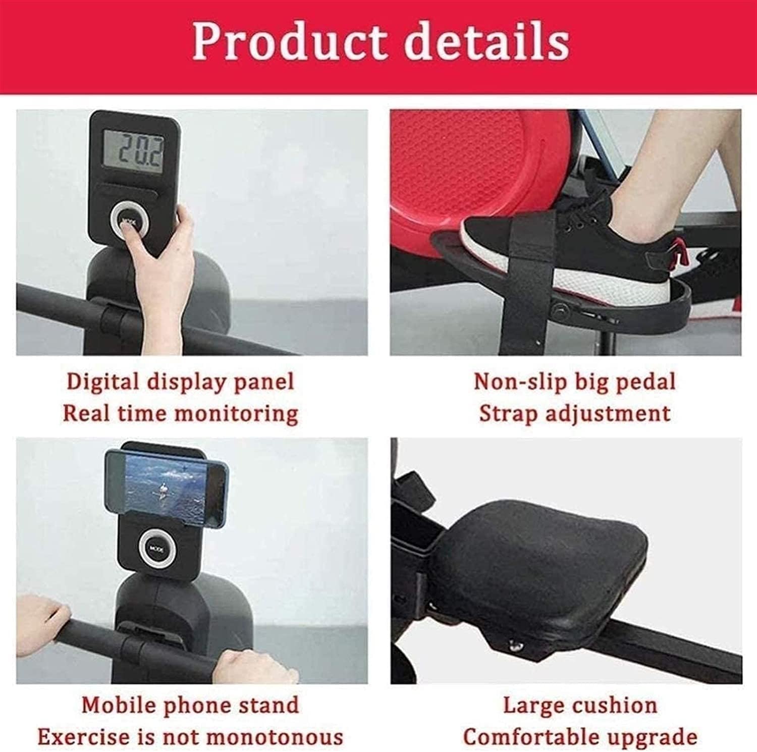 Folding Rowing Machine Indoor Strength Training Super Silent Comfortable Seat Cushion/Design