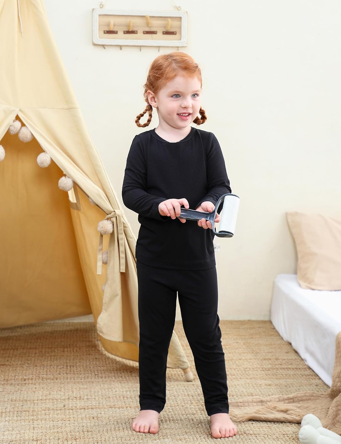 DIPUG Toddler Pajamas Long Sleeve Pajama Set for Kids Girls Pjs Boys Solid Soft Sleepwear 12M-7Y - Image 3