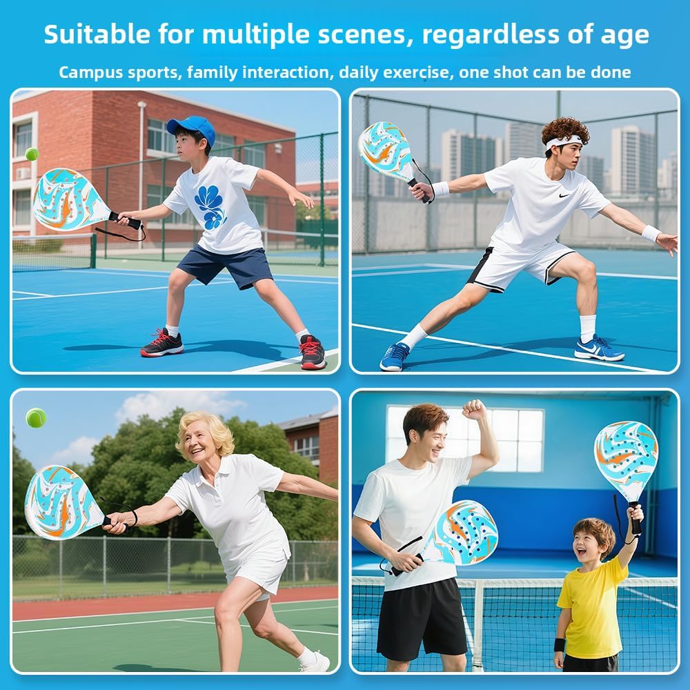 Padel Racket - ABS Surface & EVA Foam Core, Beach Paddle Tennis Racquets for Adults - Outdoor, Sand, Backyard, Pool Fun