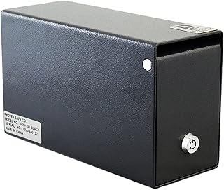 Protex Safe Protex Drop Box Safe (SDB-100)-Black, for Cash, Checks and envelopes, Saw-Toothed Baffle to Protect Slot, Powder Coated Finish, 4 Pre-drilled anchoring Holes