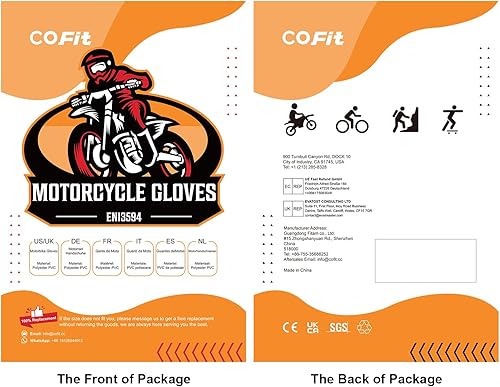 Miniatura 7 de COFIT Guantes de motocicleta para hombres y mujeres, compatible con pantalla táctil, para cuatrimoto BMX MTB, carreras de carretera, ciclismo,