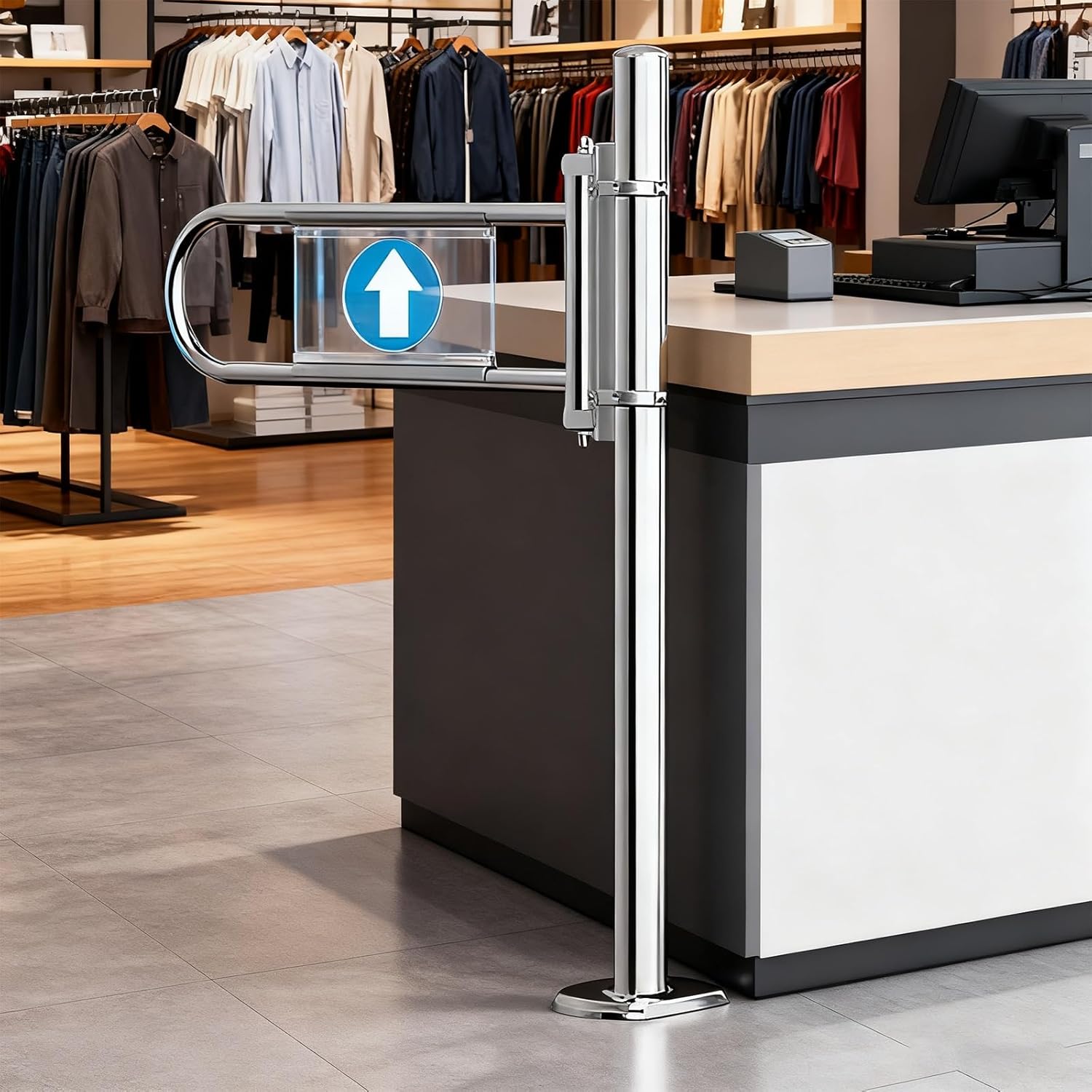 Manual Swing Gate for Market Entrance Security Door with Column Anti-Passage Device for Entry and Exit Automatic Self-Closing Swing Gate Entrance Portal