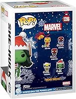 Vista 3 de Funko Pop! Marvel: Holiday - She-Hulk - Marvel Comics - Figura de vinilo coleccionable - Idea de regalo - Producto oficial - para niños y adultos
