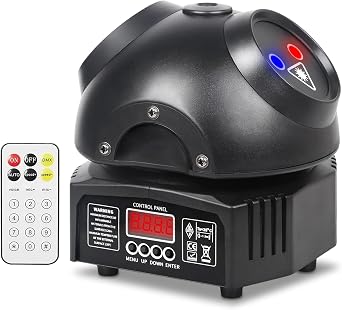 Moving Head Light, DJ Stage Lights with 13ch DMX Control and Sound Activation for Party Home KTV Bar