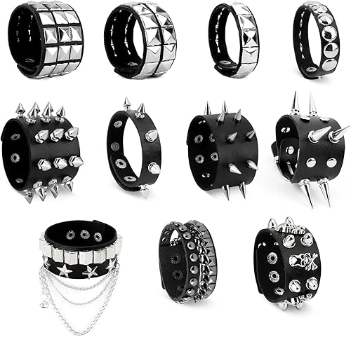 Pulsera tachonada, pulsera punk, pulseras con pinchos, pulseras emo, pulseras góticas, pulsera gótica, brazalete con tachuelas