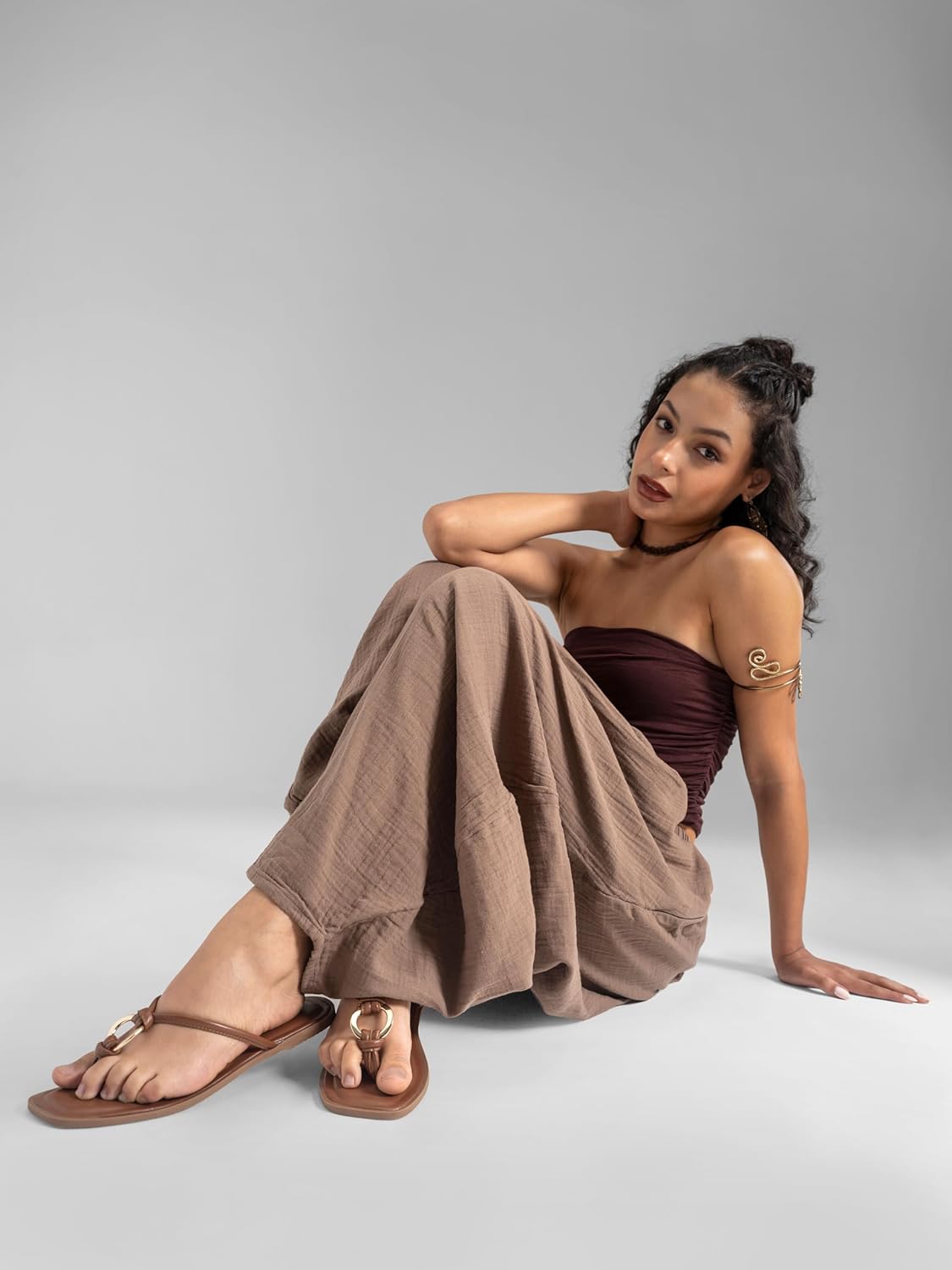 The Veshti Company Women's Bangkok Barrel Harem Pants | Cotton Boho Joggers - Yoga, Dance, Travel & Lounge - Image 2