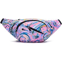 Fanny Pack Fashion Waist Chest Bag Adjustable Belt Chest Shoulder Pack Casual Bag Bum Bags Hip Pouch for Women Men Running Hiking Fitness Cycling Beach Travel Concert Festival Purple