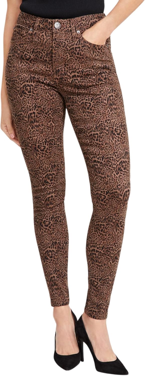 International Concepts Women's Animal-Print High-Rise Skinny Jeans
