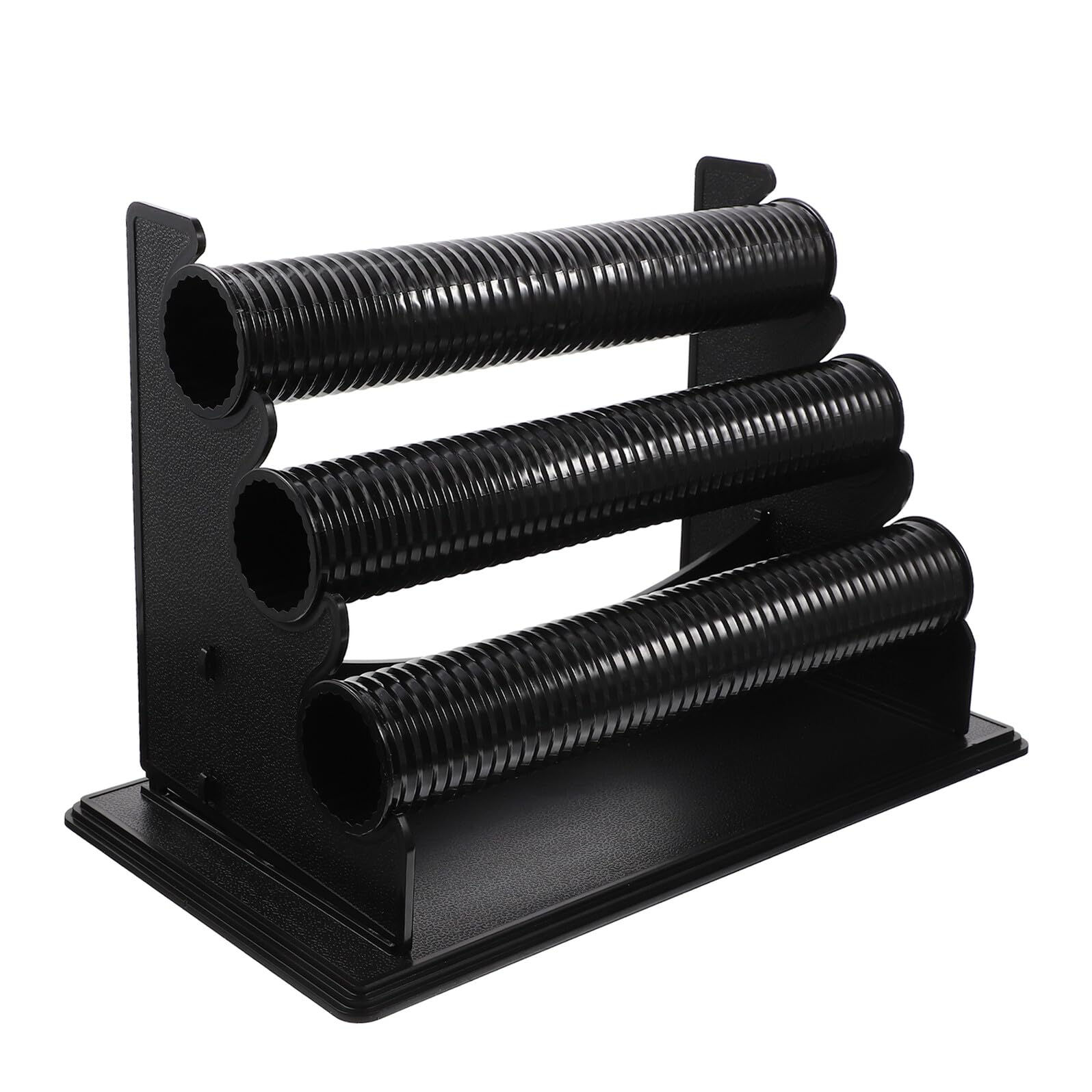 Abaodam Expositor de Pulseras y Relojes de Pvc Negro 3 Niveles Desmontable, Organizador Compacto para Baño o Tienda, Soporte Práctico y Funcional
