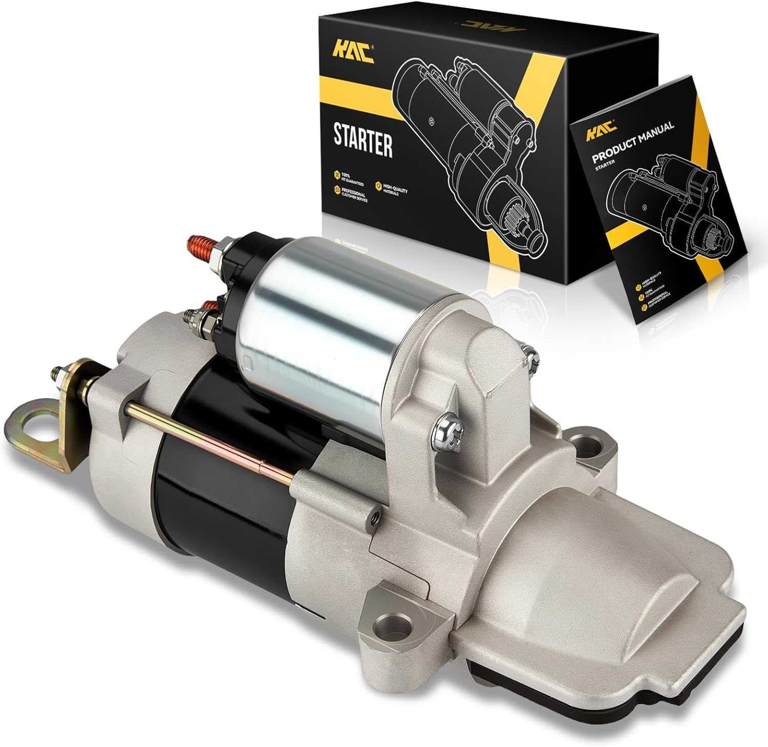 KAC 6657N Starter Motor Compatible con Ford Ranger 2.3L 2001-2011 y Mazda B2300 2001-2009 1.5KW miniatura 1
