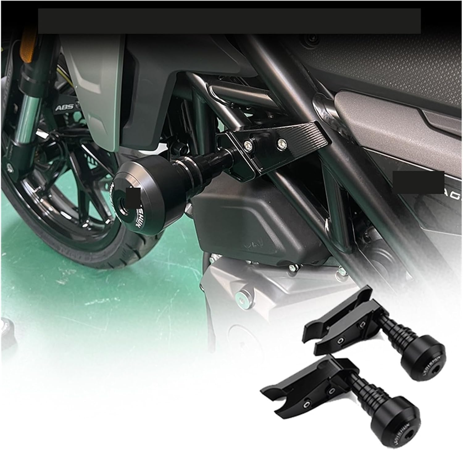 Motorcycle Falling Protection Frame Slider Fairing Guard Anti Crash Pad Protector Crash Compatible with 250CLX 300clx 250NK 300NK CLX(Black,B)