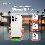 Elago Compatible avec iPhone 15 Pro Boîtier, boîtier en silicone liquide, couvercle de protection du corps complet, boîtier téléphonique mince et antichoc, doublure en microfibre souple anti-rayure, 6.1 de pouce (Stone)