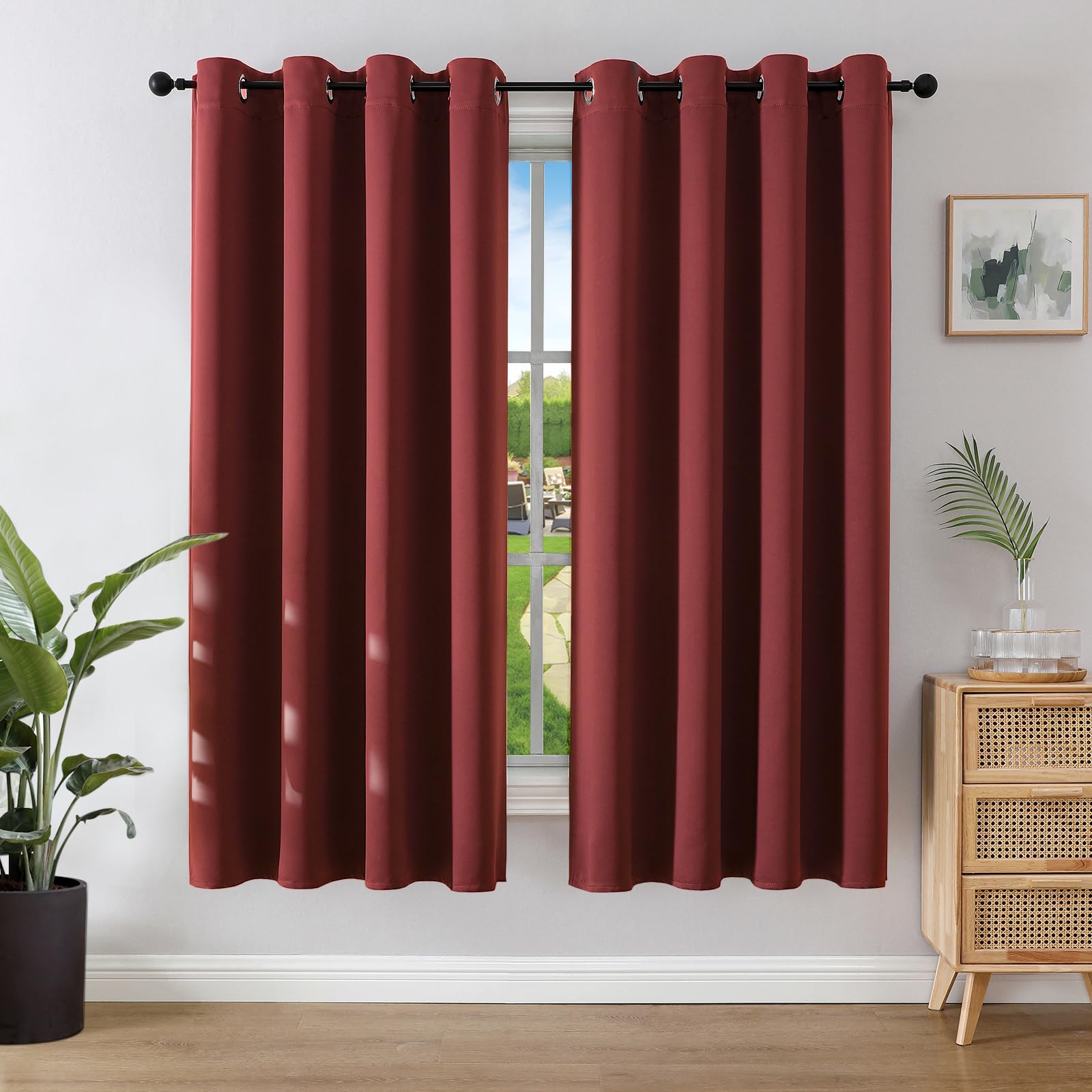 Joydeco Blackout Curtains for Bedroom 52 x 63 Inch