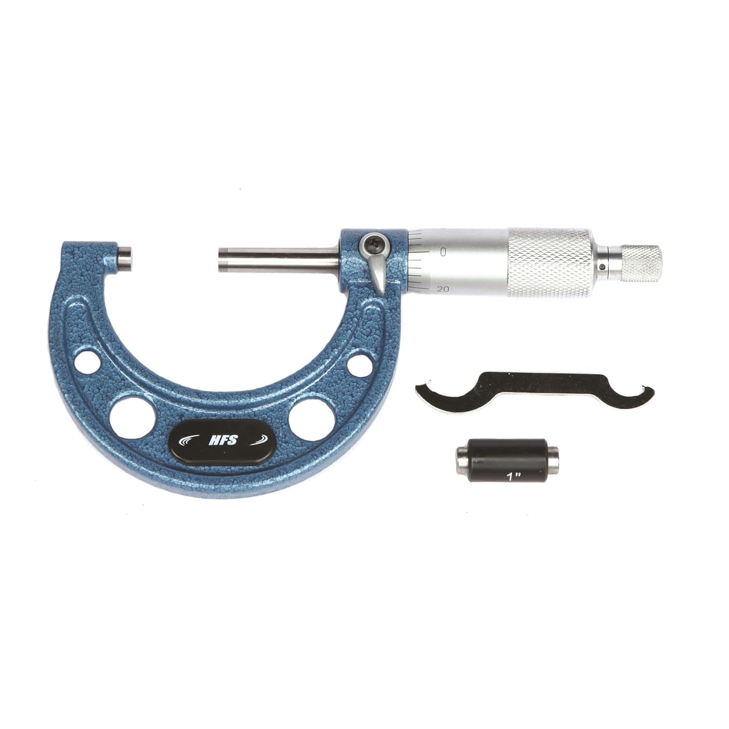 HFS(R) 1-2" Outside Micrometer with 0.0001" Accuracy, Carbide Anvil and Laser-Etched Scale