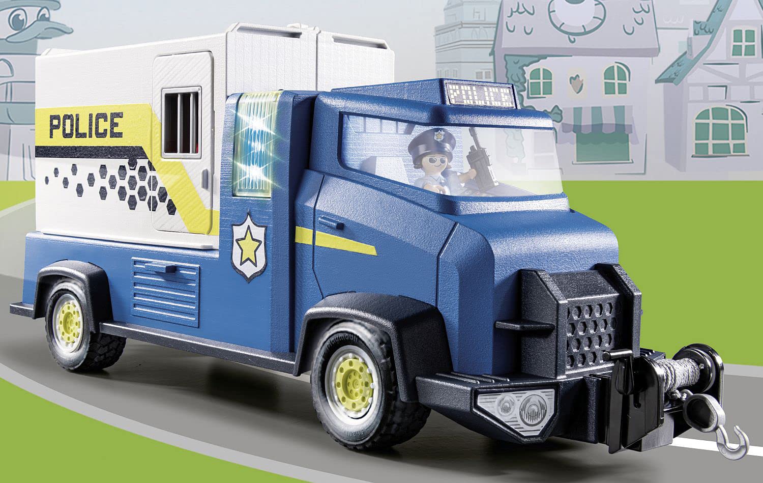 PLAYMOBIL Duck ON Call 70912 Furgone della Polizia, con luci e Suoni, Giocattoli per Bambini dai 3 Anni