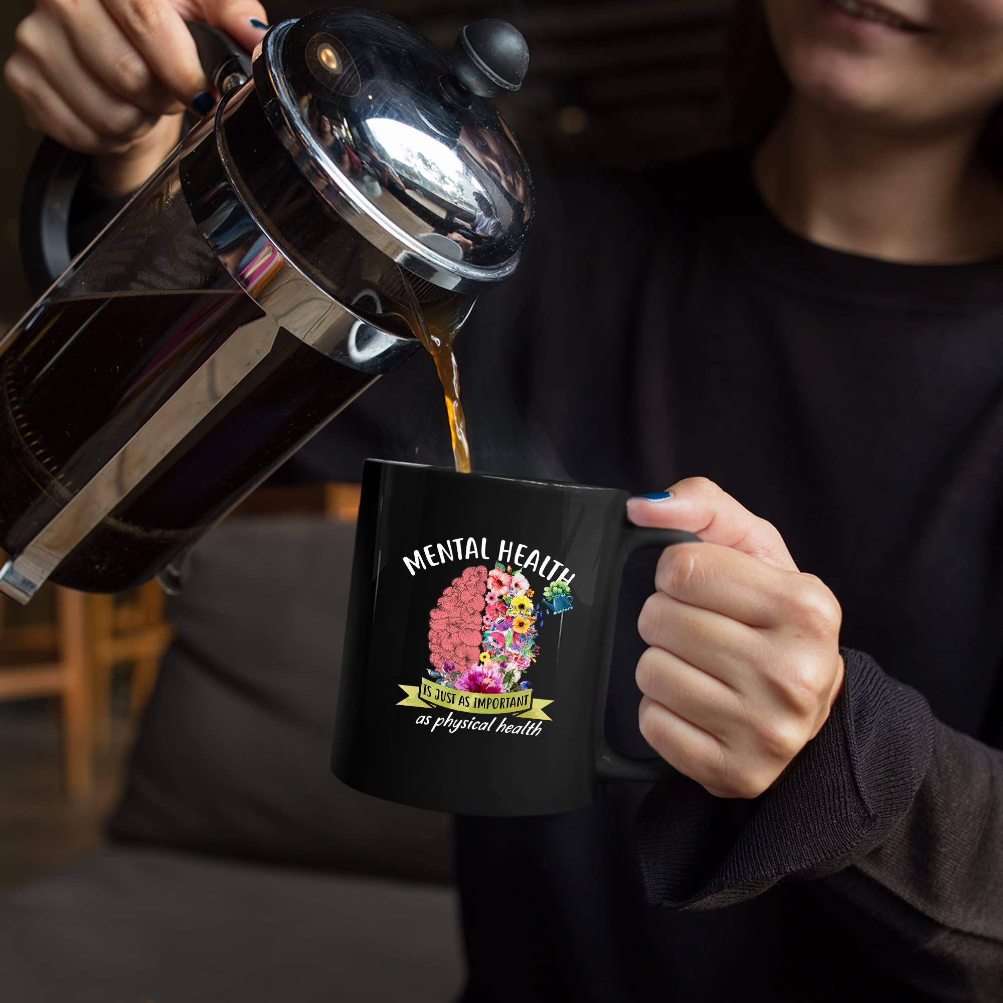 Amazon.com: Panvola Mental Health Counselor Gifts Therapist Mug Novelty  Inspirational Gift Idea Awareness Coffee Cup Black 11oz For Psychologist/Psychiatrist  (11 oz) : Home & Kitchen