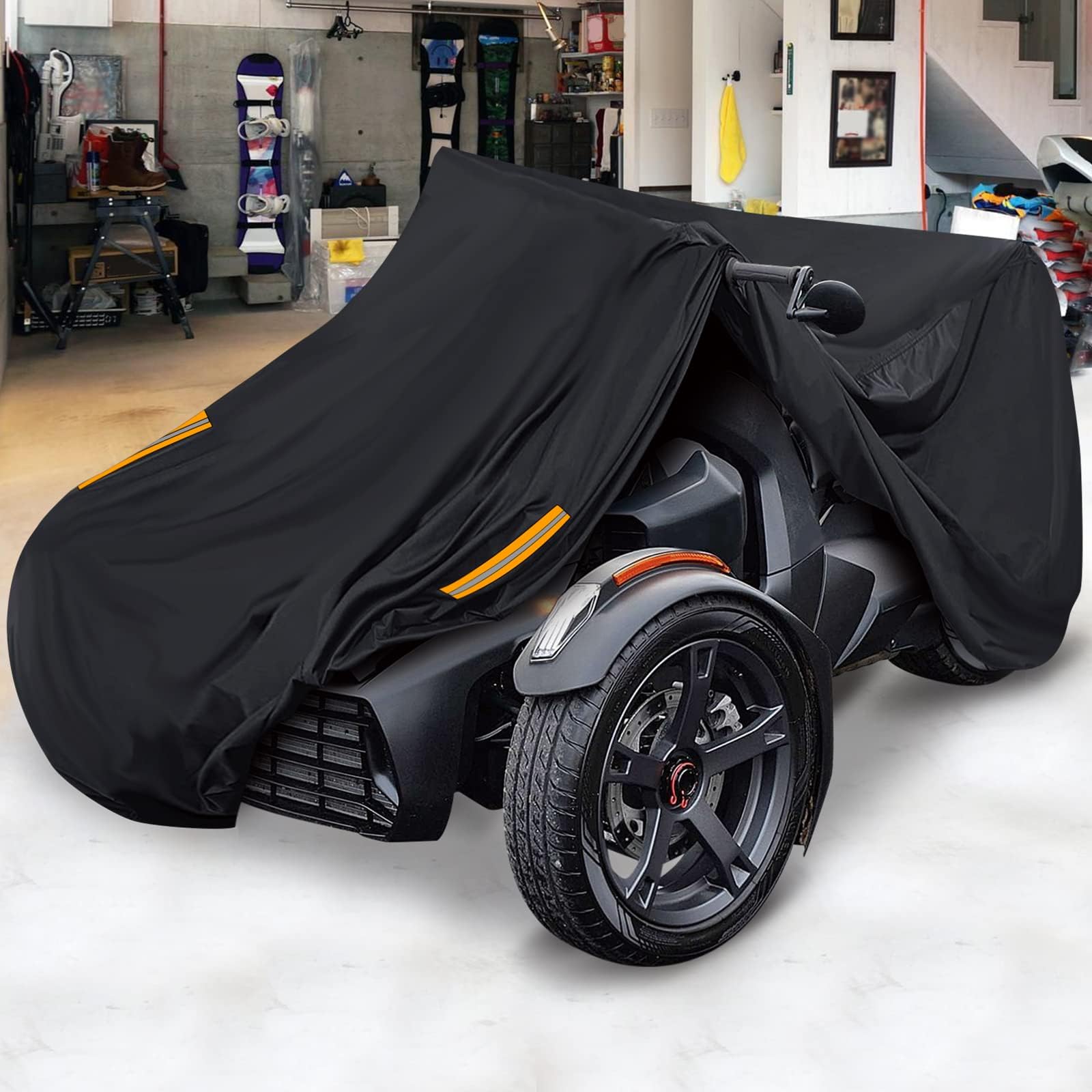 StarknightMTRyker Cover, Full Cover Compatible with Can-Am Ryker 900 600 Sport Rally Edition All-Weather PU Waterproof Cover for Indoor Outdoor Snow Rain Dust Sun Protection Accessories Vent