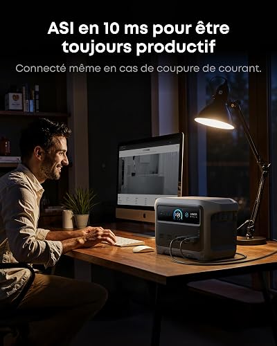 Anker SOLIX C1000 Gen 2 stazione di energia portatile, generatore solare da 2000W (picco 3000W), ricarica completa in 49 minuti, batteria LiFePO4 da 1024Wh per backup domestico, interruzioni di corren - 9