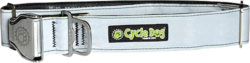 Cycle Dog Green Fatty Wide Max - Collar de hebilla de metal reflectante con abrebotellas