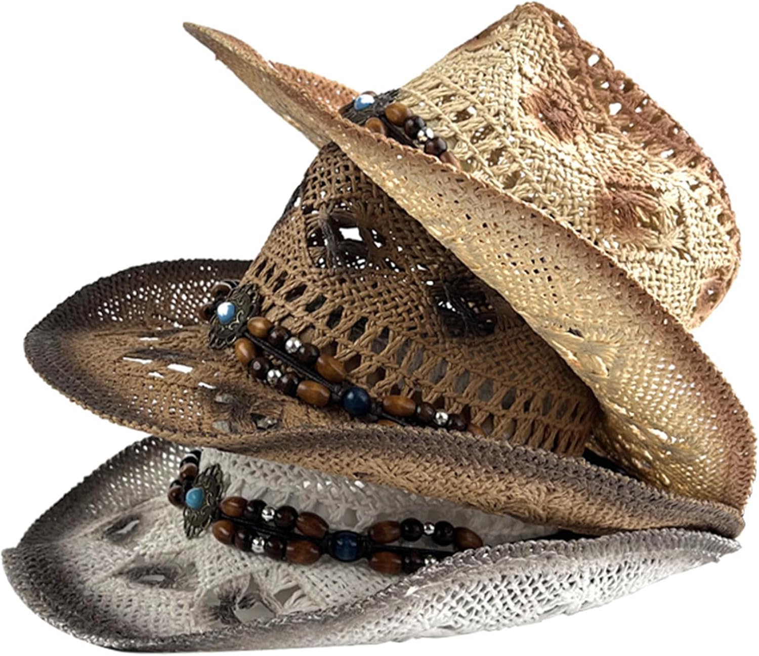 Unisex Crochet Anti-uv for Sun for Party Hat with Decor Top Cap with Lar