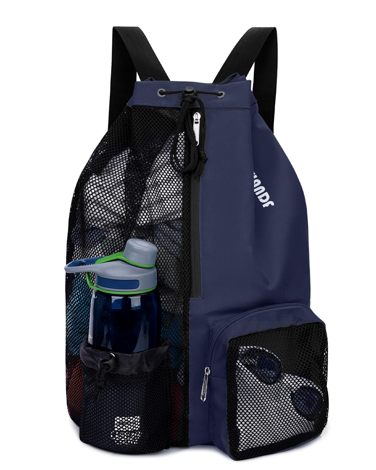 WANDF Swim Bag Mesh Drawstring Backpack with Wet Pocket Beach Backpack for Swimming, Gym, and Workout Gear