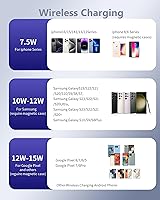 Vista 5 de Miady Magnetic Power Bank for iPhone 10000mAh, 15W MagSafe-Compatible Wireless Portable Charger, 22.5W USB-C Charging Battery Pack for iPhone