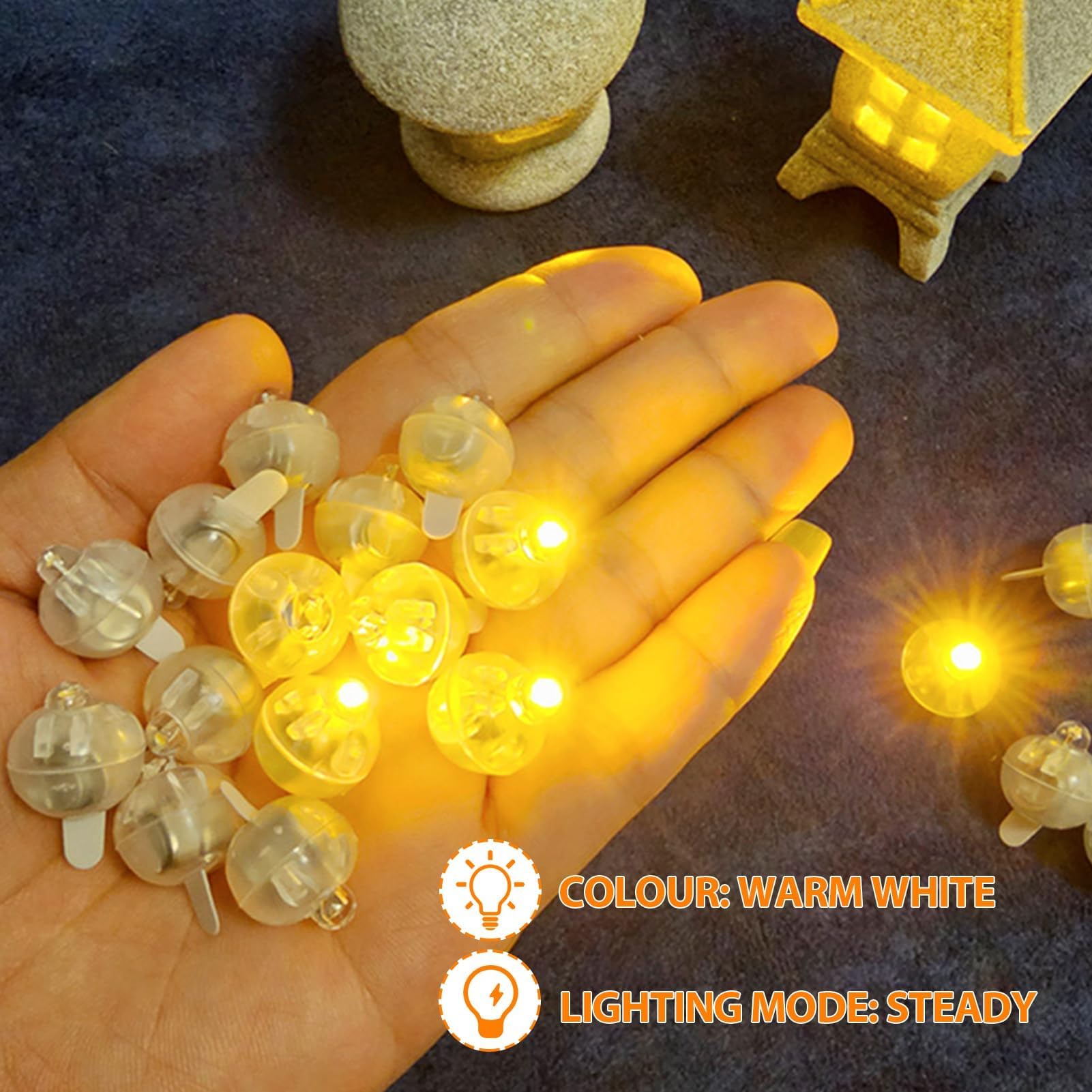 30 Mini Luci LED A Palloncino, Luce Bianca Calda, Impermeabili, A Batteria, Per Matrimoni, Feste E Natale
