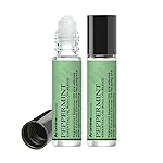 Peppermint Essential Oil Roll On, Pre-Diluted 10ml (Pack of 2). Premium Quality, Therapeutic Grade Topical Ready Aromatherapy Oil