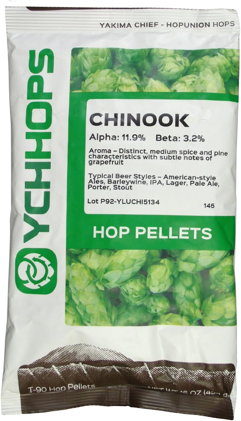 YCH Hops - Chinook Hop Pellets 1 lb
