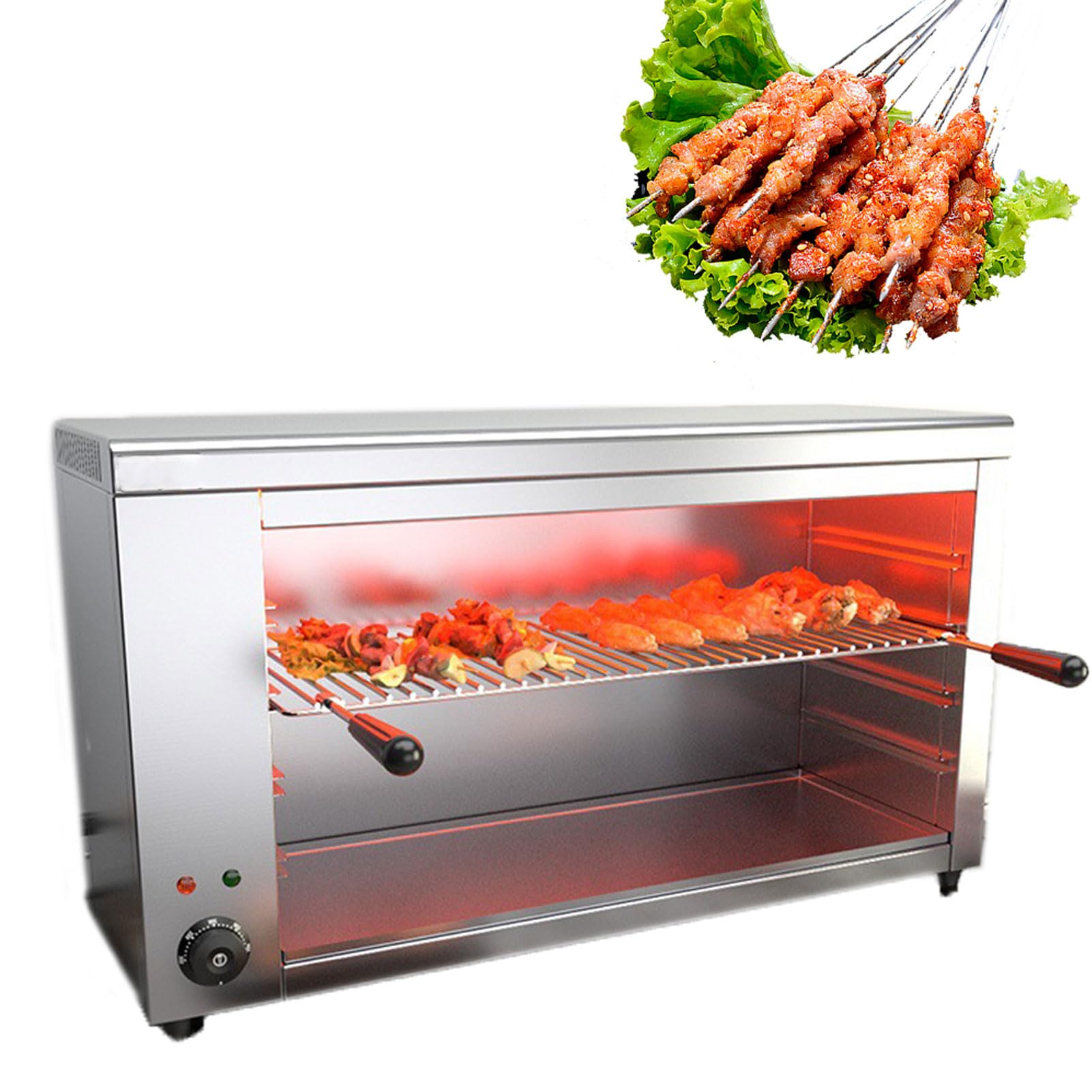 Piekarnik do topienia sera – blat ze stali nierdzewnej, regulowany termostat 50C-300C, idealny do steków, ryb, kurczaków, kanapek