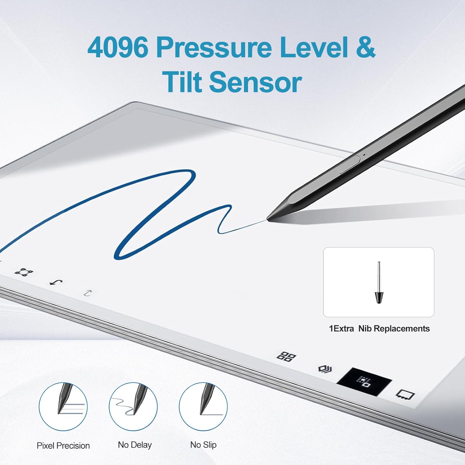 Stylus Pen for Remarkable Paper Pro with Eraser,Chargeable Magnetic Digital Replacement Pen for Remarkable Paper Pro Marker Plus,4096 Pressure for Amazon Fire HD 10(2023),Fire Max 11